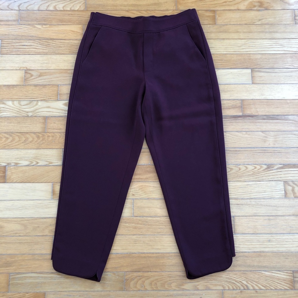 Club Monaco Jogger Style Dress Pants in Burgundy